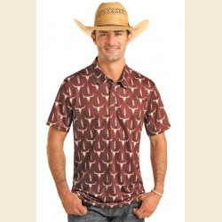 Longhorn polo shirt Charcoal