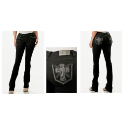 EB61872 Black Cross Jeans