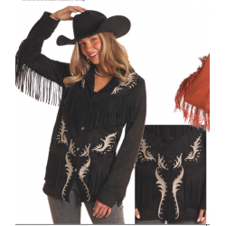 Micro suede fringe Jacket