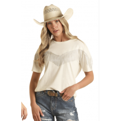 Chain fringe tee