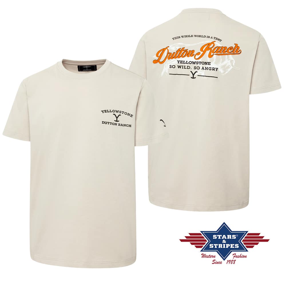 Yellowstone t shirt so wild so angry beige
