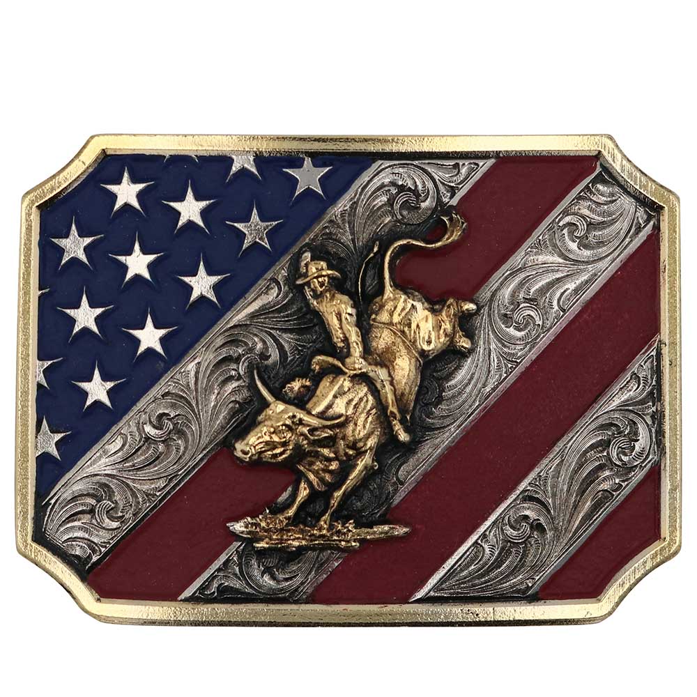 Patriot Bull Rider Buckle A865