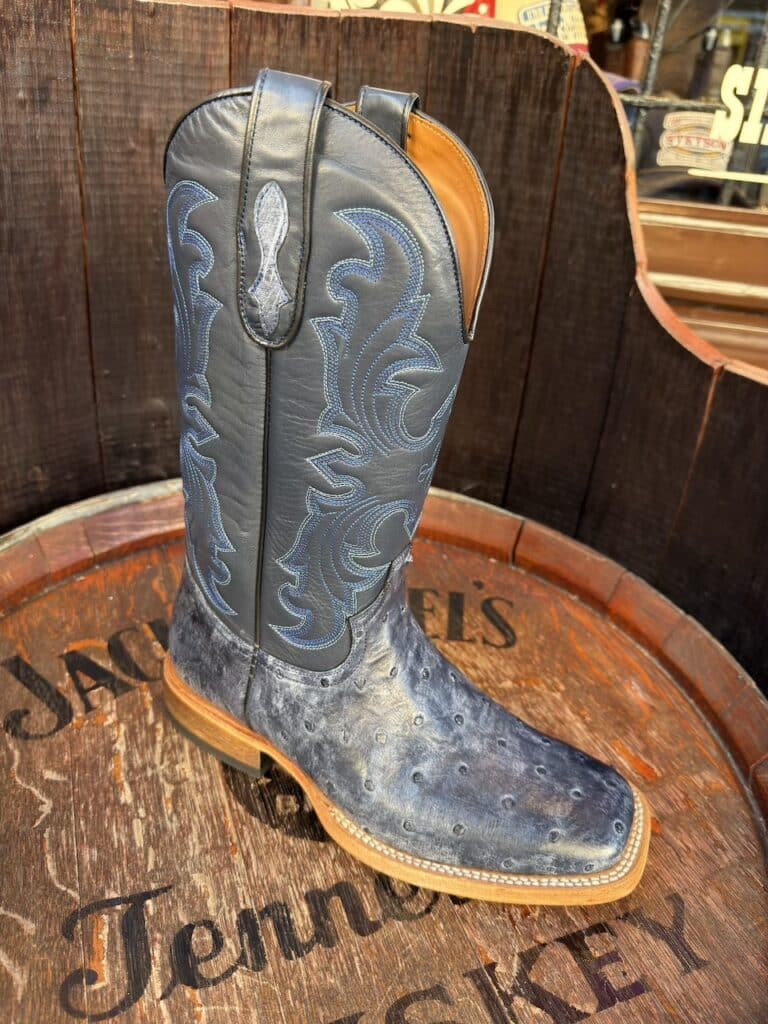 2622 Blue ostrich boot