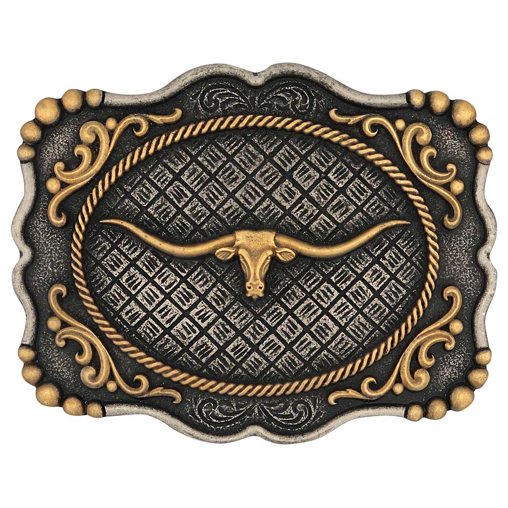Framed Longhorn Attitude Buckle A100P