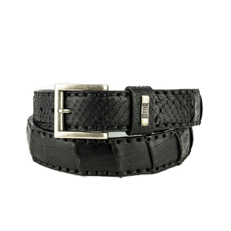 Crocodillo black python belt
