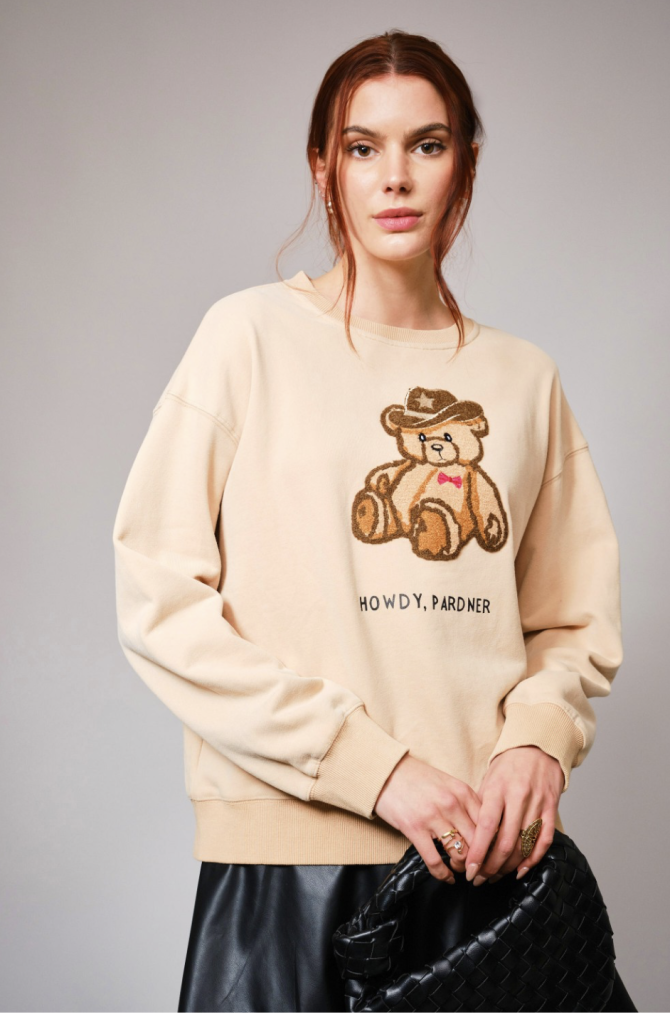 Sweater “Howdy Pardner” – Cowboy Teddy Design