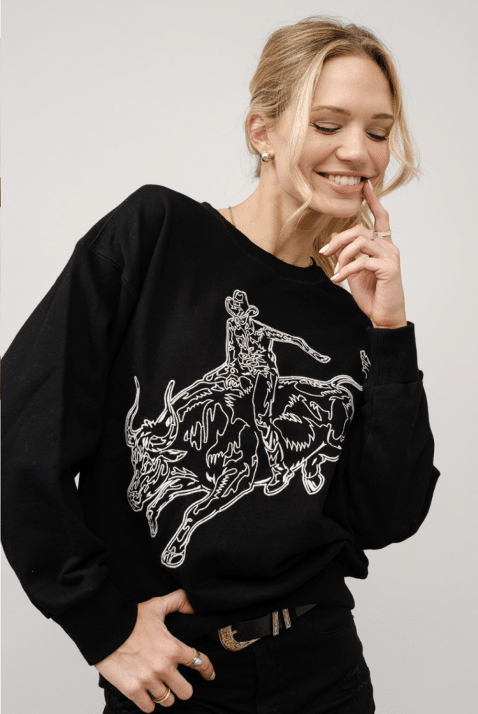 Western Bullrider sweater Black