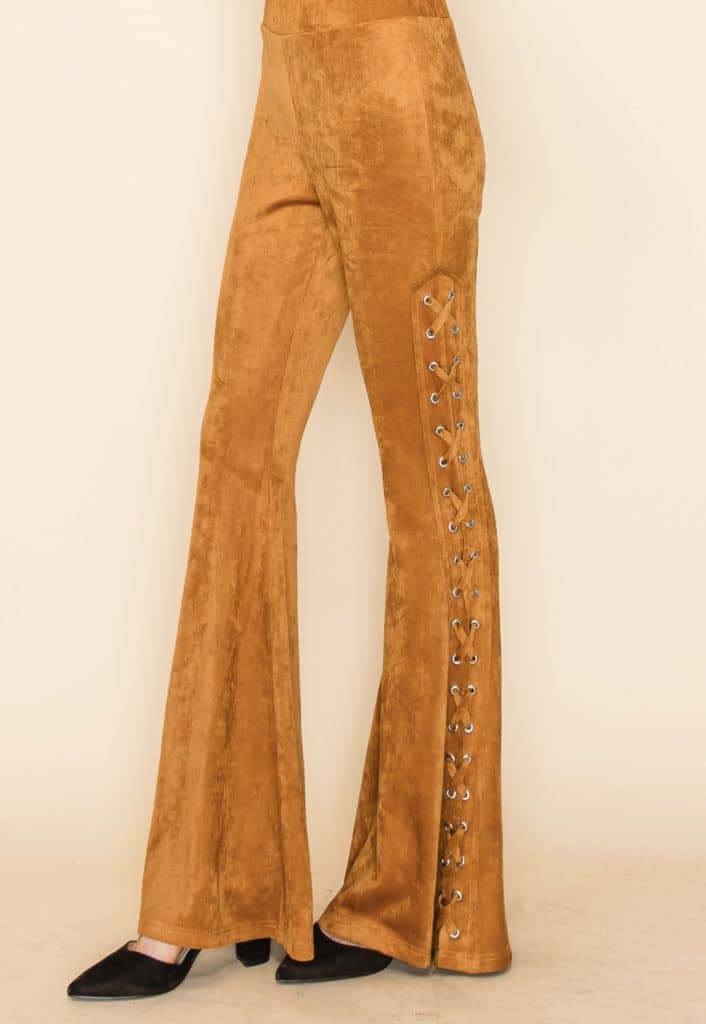 Suede lace pant camel Y3735P