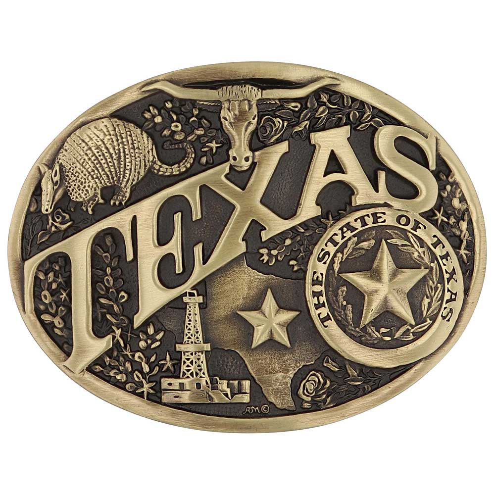 Texas Brass Buckle 60811TXC