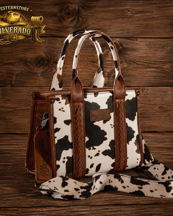 Wrangler cow print bag brown