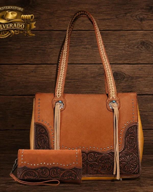 Western tooled bag
