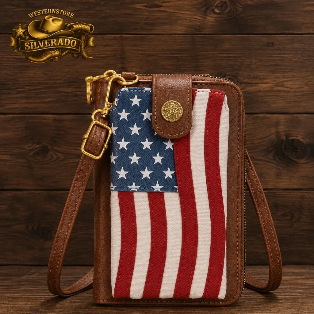 American flag crossbody Phone wallet