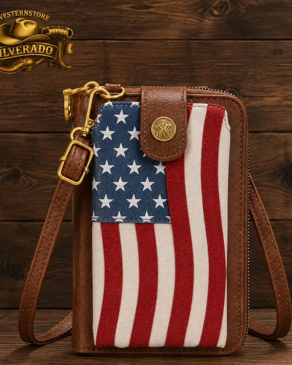 American flag crossbody Phone wallet