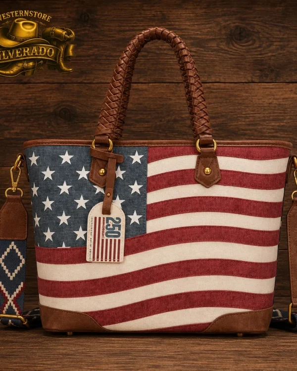 American flag Concealed tote bag