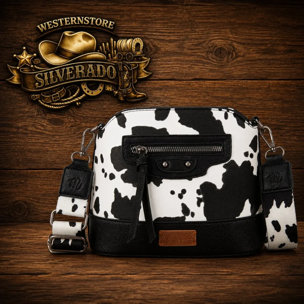 Wrangler cow print crossbody bag