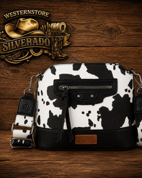 Wrangler cow print crossbody bag