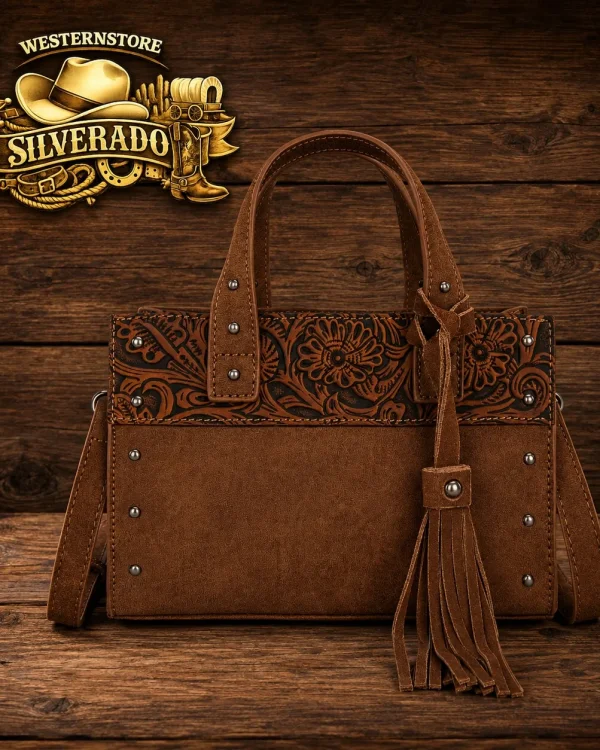 Wrangler western tooled crossbody bag