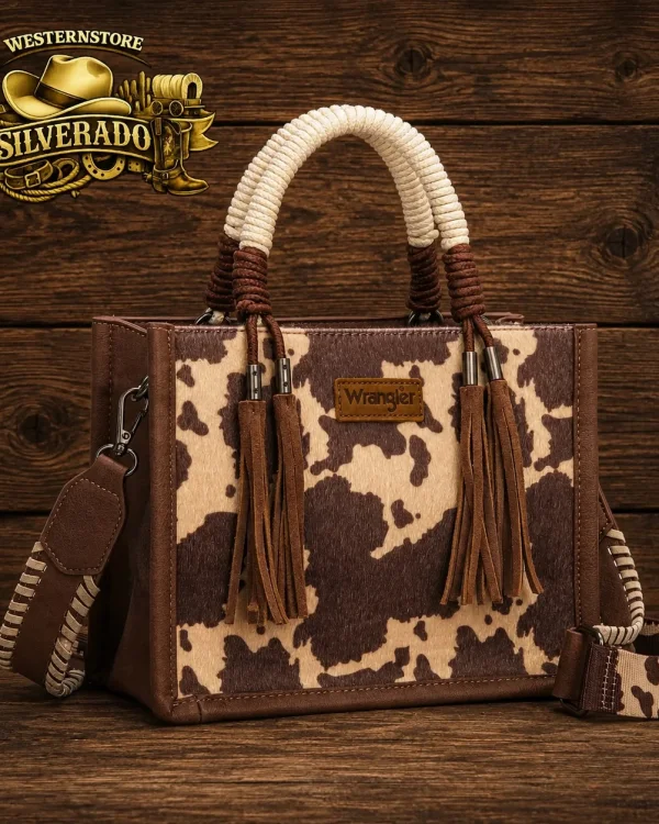 Wrangler Cow print crossbody Light coffee