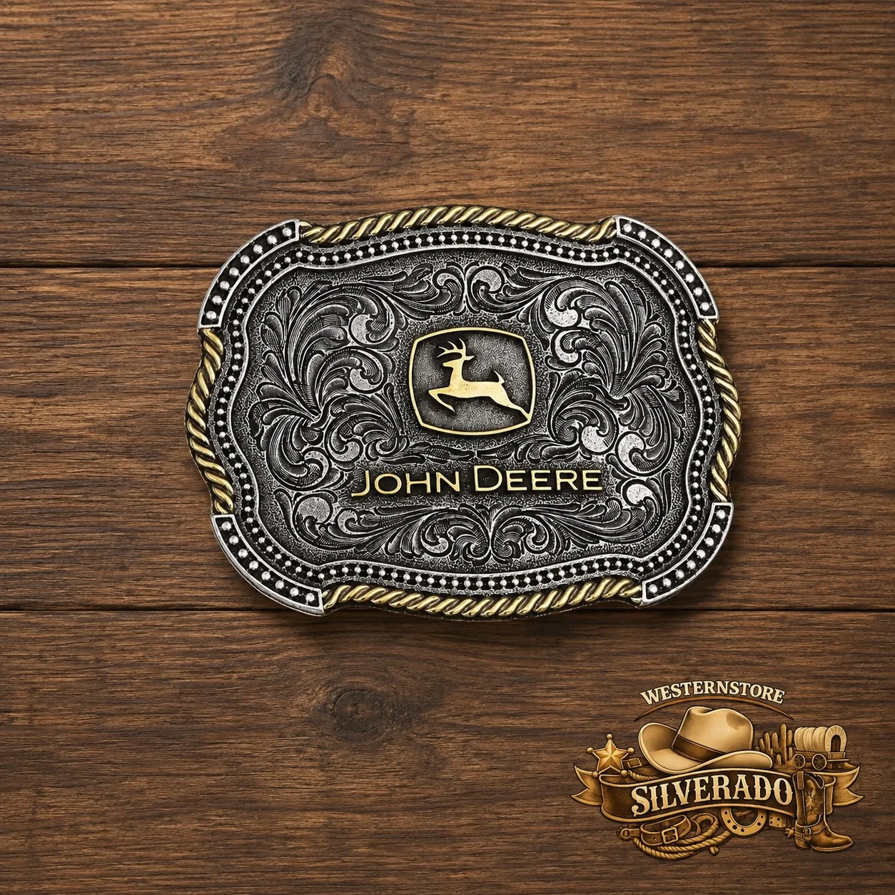 John Deere Scalloped Buckle
