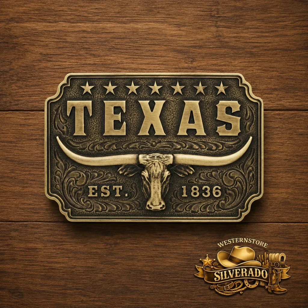 Classic Texas Longhorn Attitude Buckle