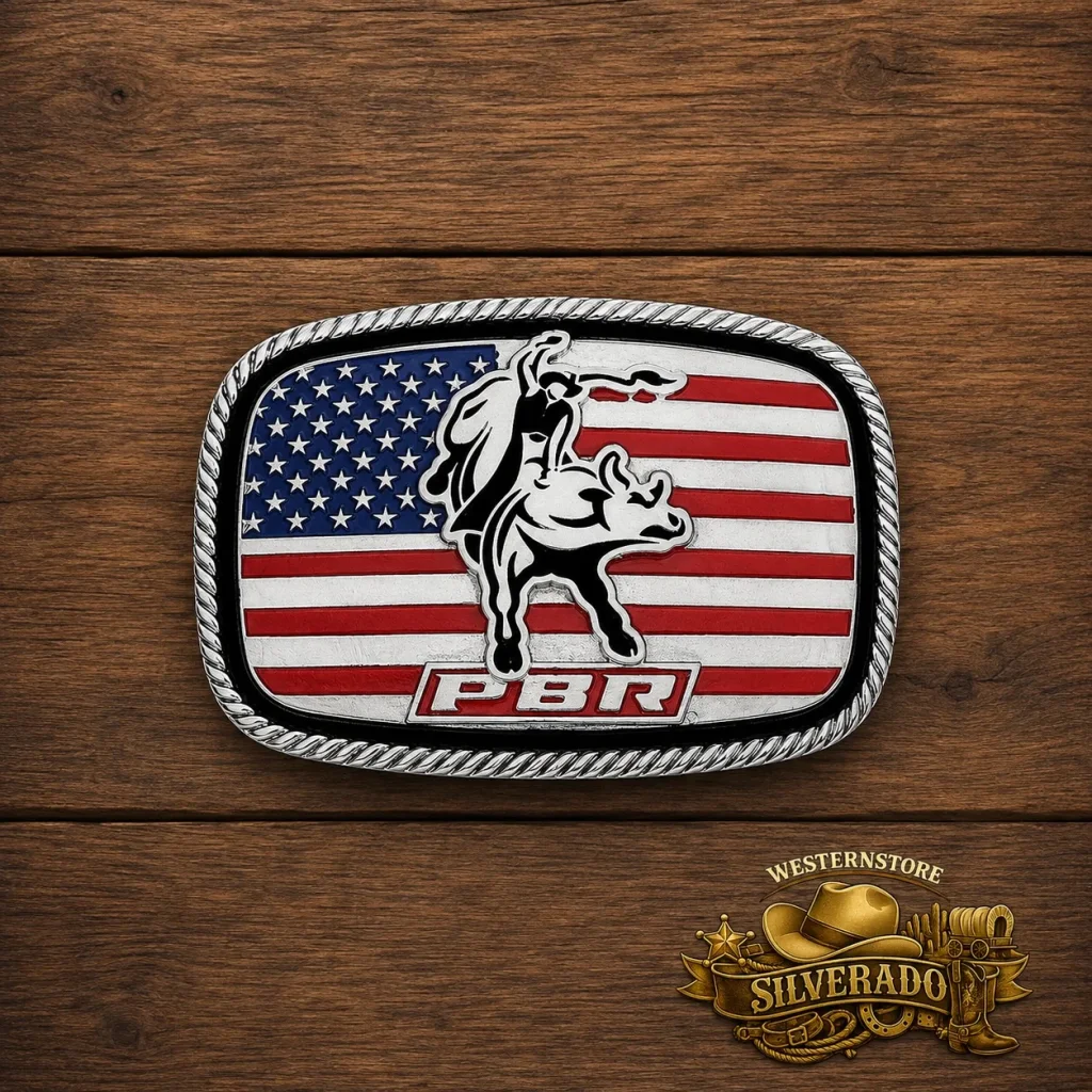 America Loves Bull Riding PBR Buckle