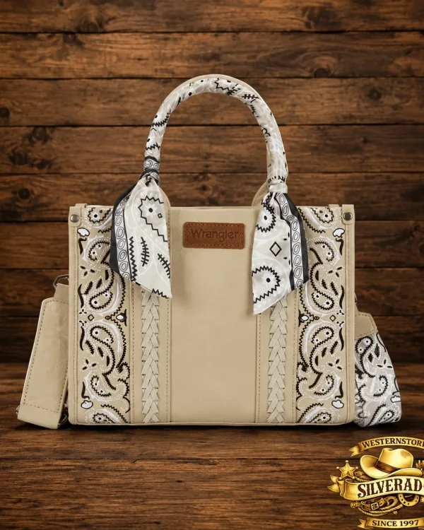 Wrangler Braided bandana bag tan