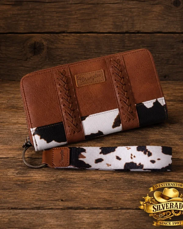 Wrangler Western Cow Print Portemonnee – Brown