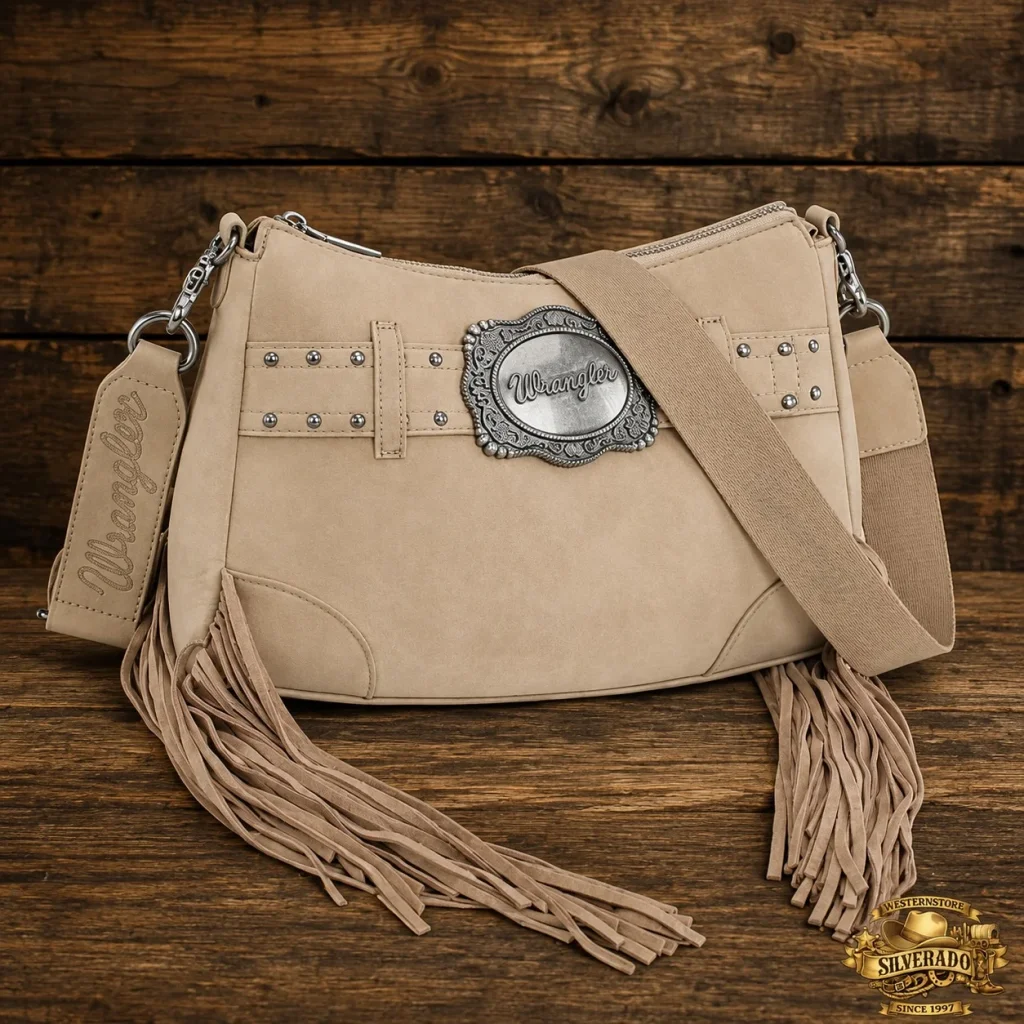 Wrangler Fringe buckle bag beige
