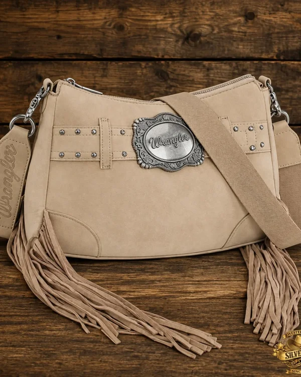 Wrangler Fringe buckle bag beige