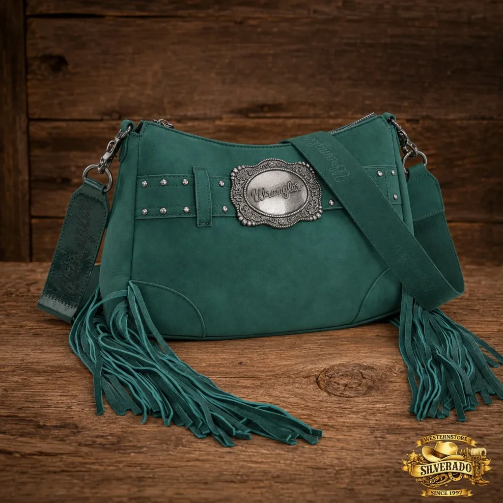 Wrangler Fringe buckle bag Turquoise