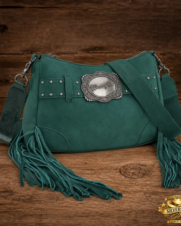 Wrangler Fringe buckle bag Turquoise