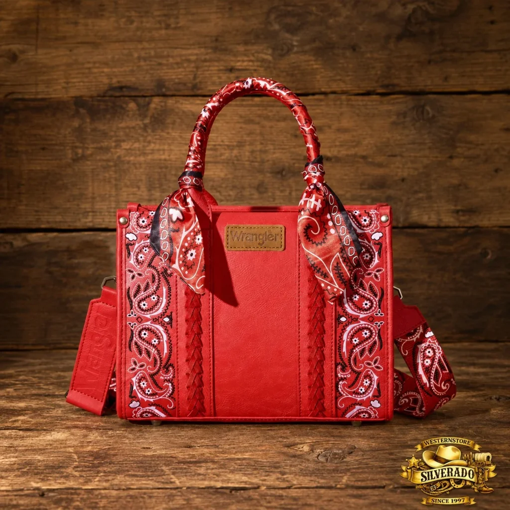 Wrangler Braided bandana bag red