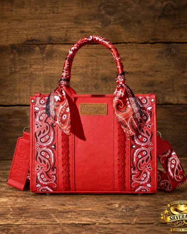 Wrangler Braided bandana bag red
