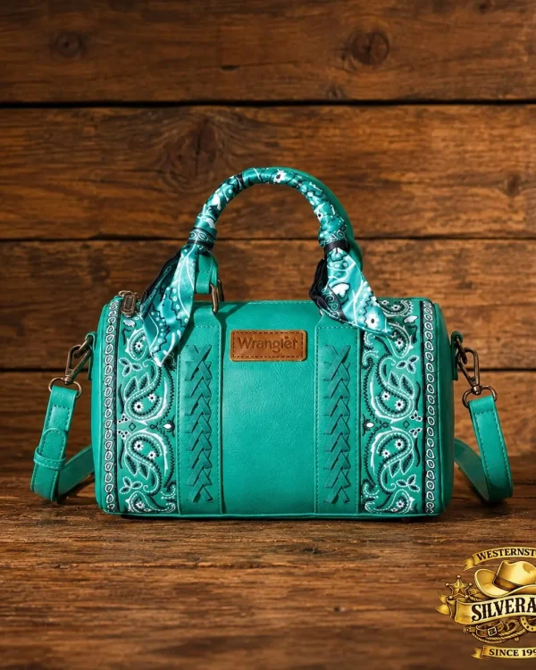Wrangler Braided bandana bag Turquoise