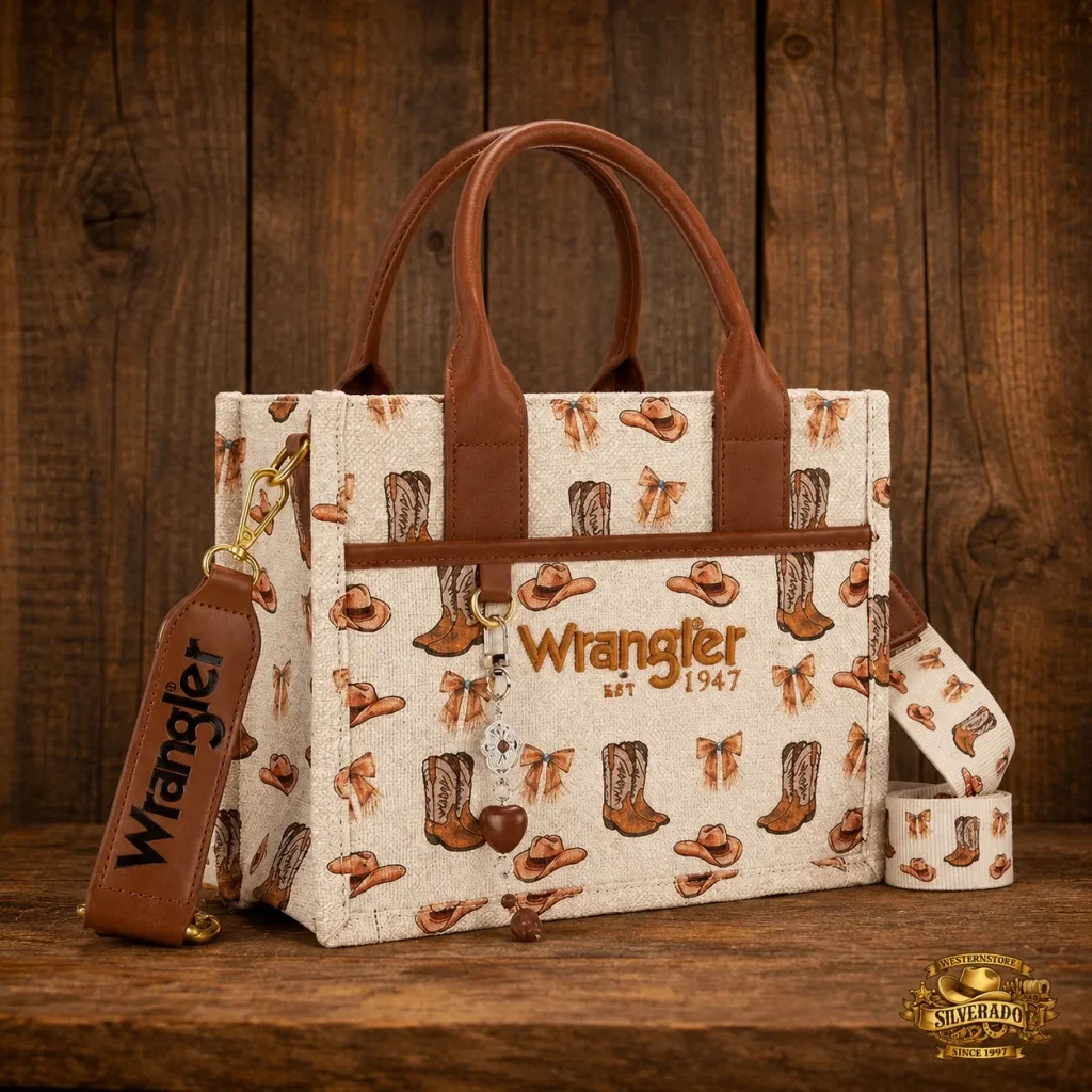 Wrangler Western print cowgirl bag tan