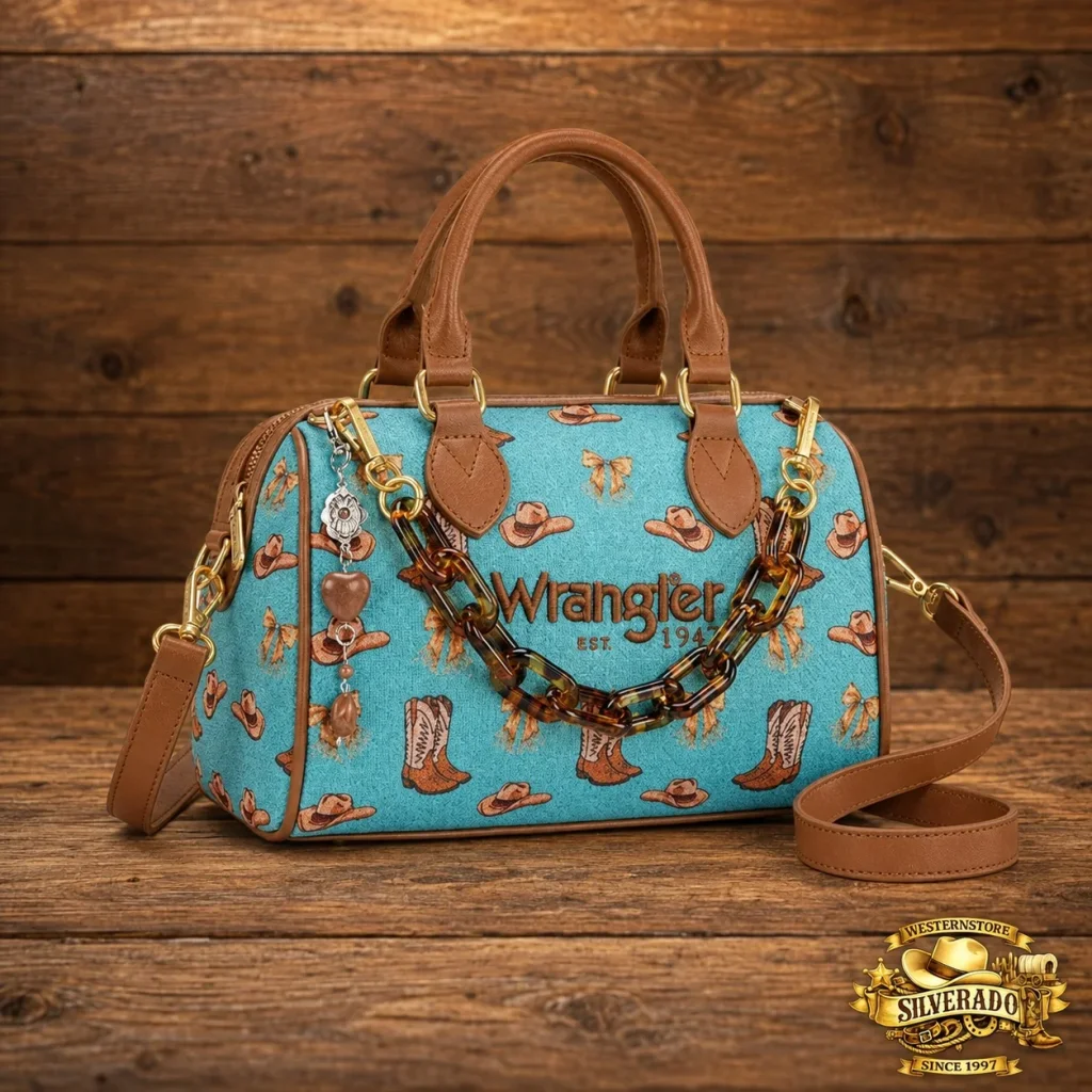 Wrangler Western Cowgirl Handbag  Turquoise