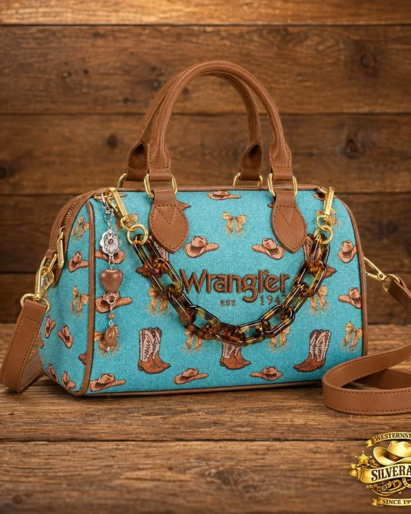 Wrangler Western Cowgirl Handbag Turquoise