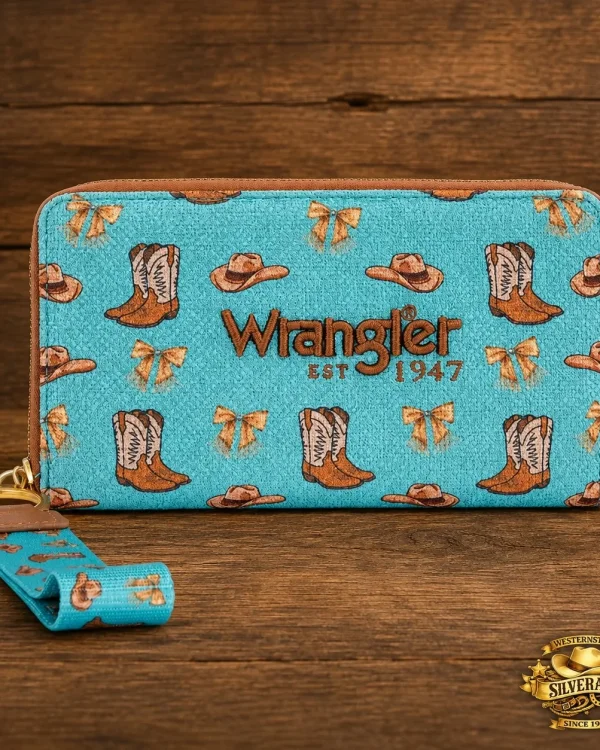 Wrangler Western Portemonnee – Turquoise  Cowboy Boots