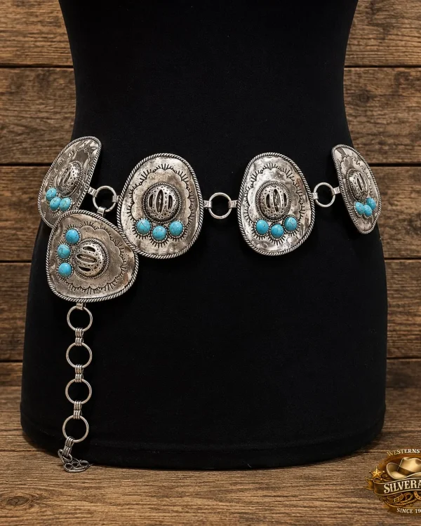 Turquoise western concho bley