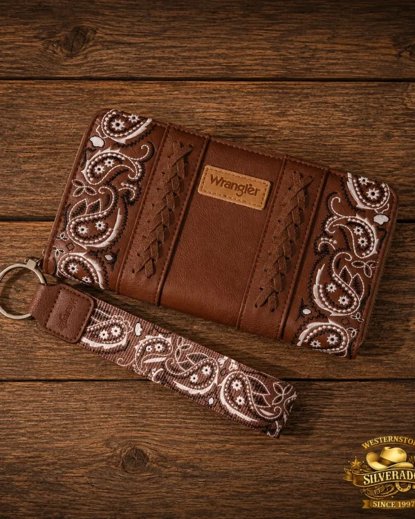 Wrangler Western Bandana Portemonnee  Bruin