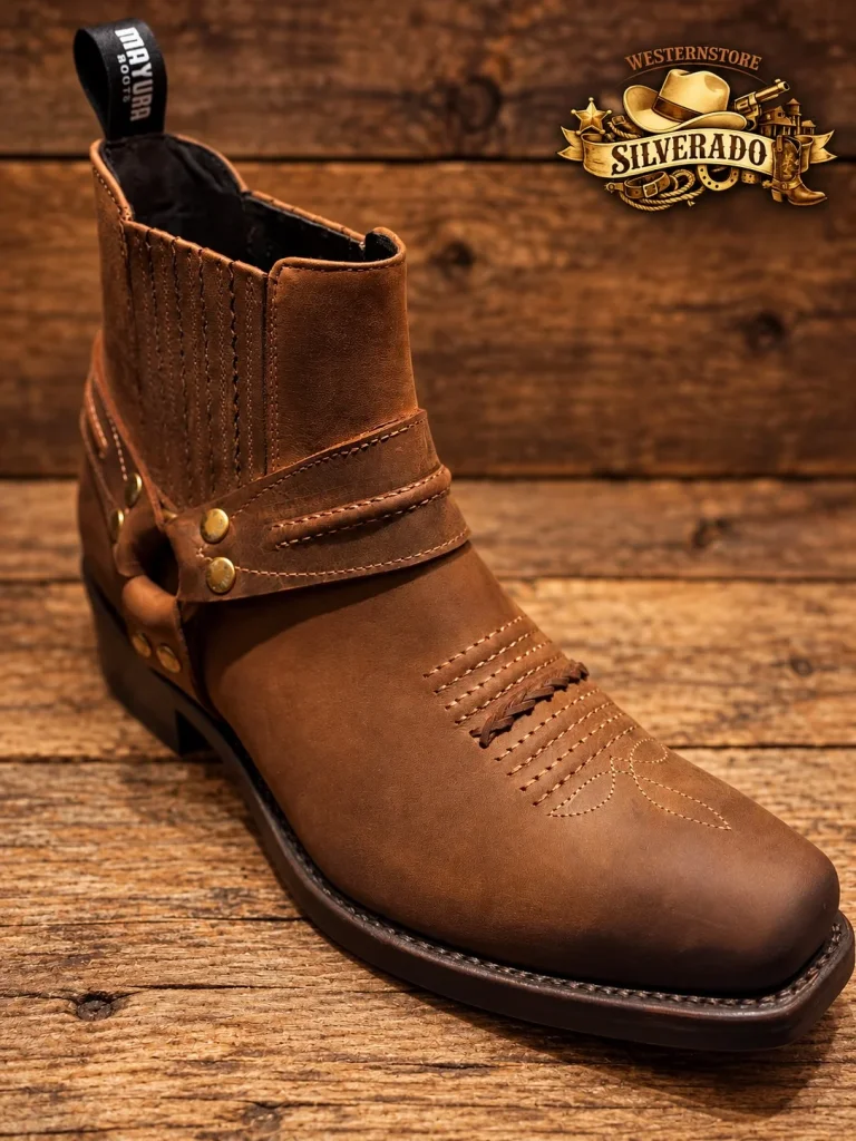 Mayura 107 – Bruine leren western enkellaars