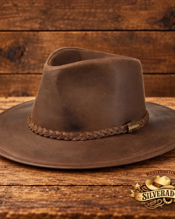 Stetson westernhoed bruin leder