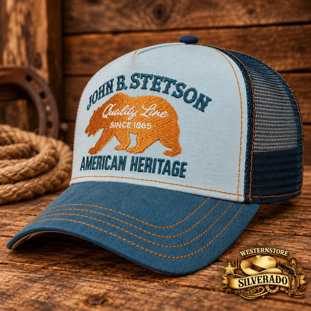 Stetson John B. Stetson Trucker Cap –  Bear Blue