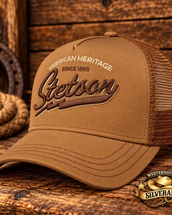 Stetson American Heritage Trucker Cap – Cognac / Brown