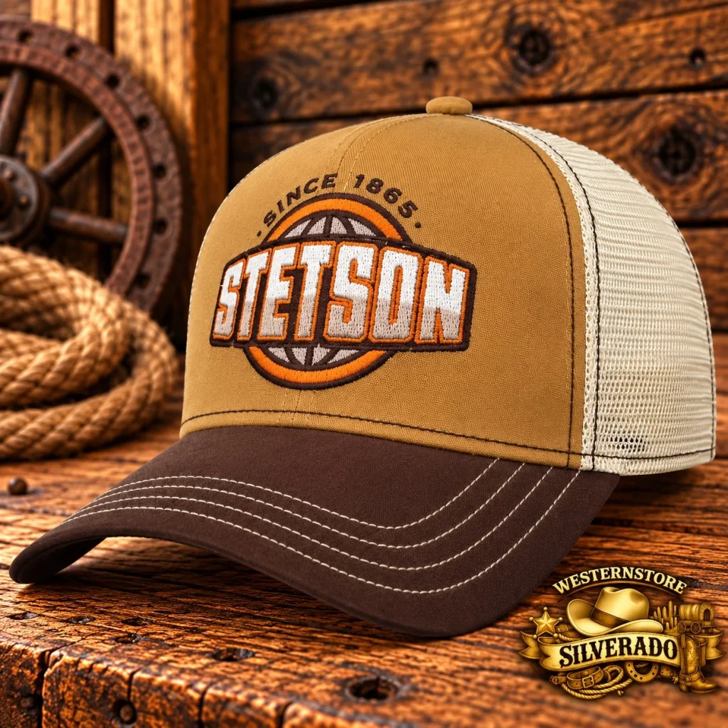 Stetson Classic Globe Trucker Cap – Beige/Bruin