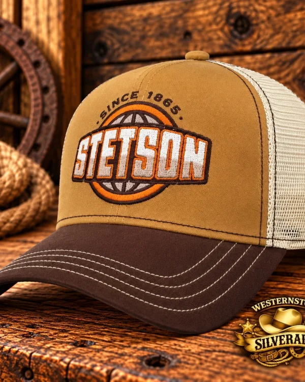 Stetson Classic Globe Trucker Cap – Beige/Bruin
