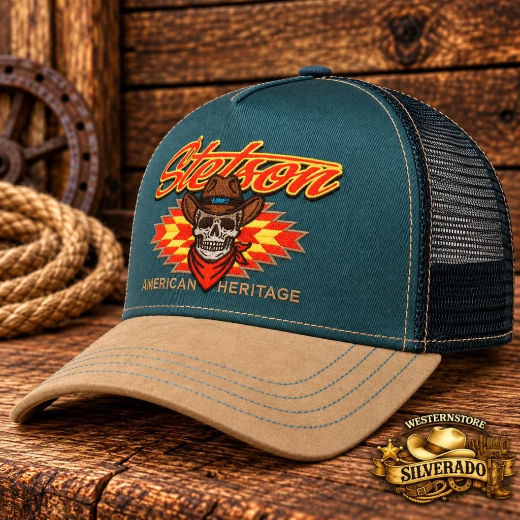 Stetson Trucker Cap – Cowboy Skull American Heritage