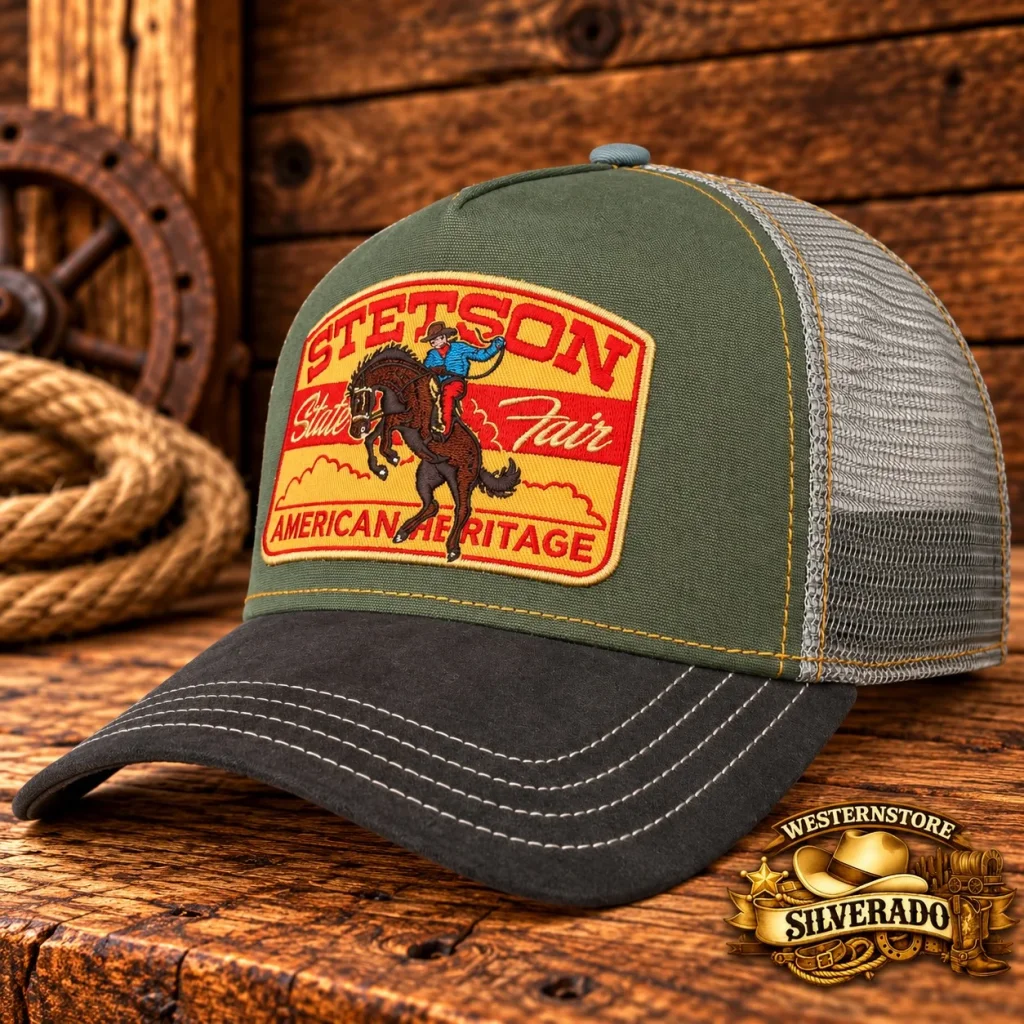 Stetson Trucker Cap – Rodeo Cowboy State Fair– Groen