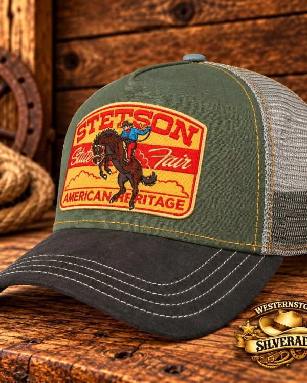 Stetson Trucker Cap – Rodeo Cowboy State Fair– Groen