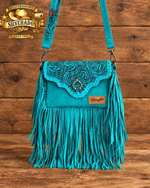 Wrangler Tas met Franjes Turquoise Concho